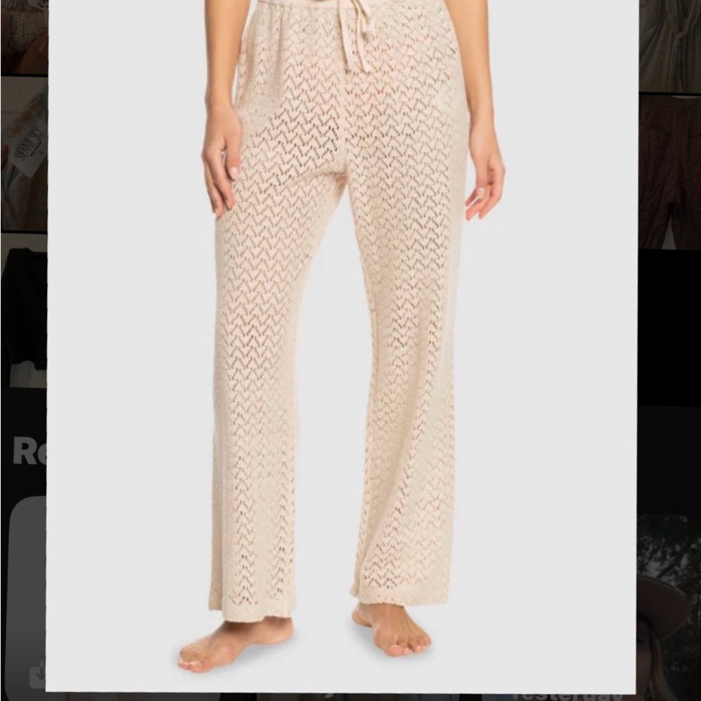 Roxy Cream Knit Lounge Pants